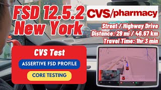 Tesla FSD Supervised v12.5.2 CVS Test | ASSERTIVE FSD Driving Profile