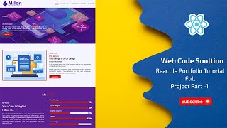 React Js Portfolio Website Tutorial For Beginner Part 1