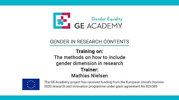 Learn useful methods on how to include the gender dimension in research