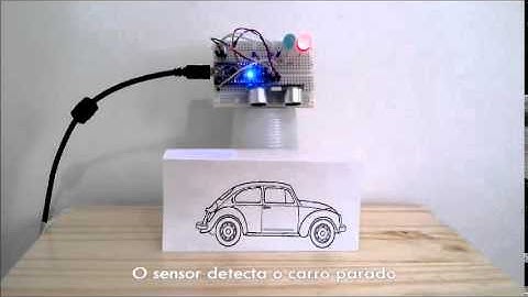 Sensor de vagas no estacionamento