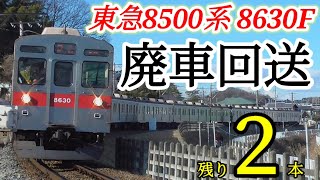 【残り2本】東急8500系 8630F 廃車回送