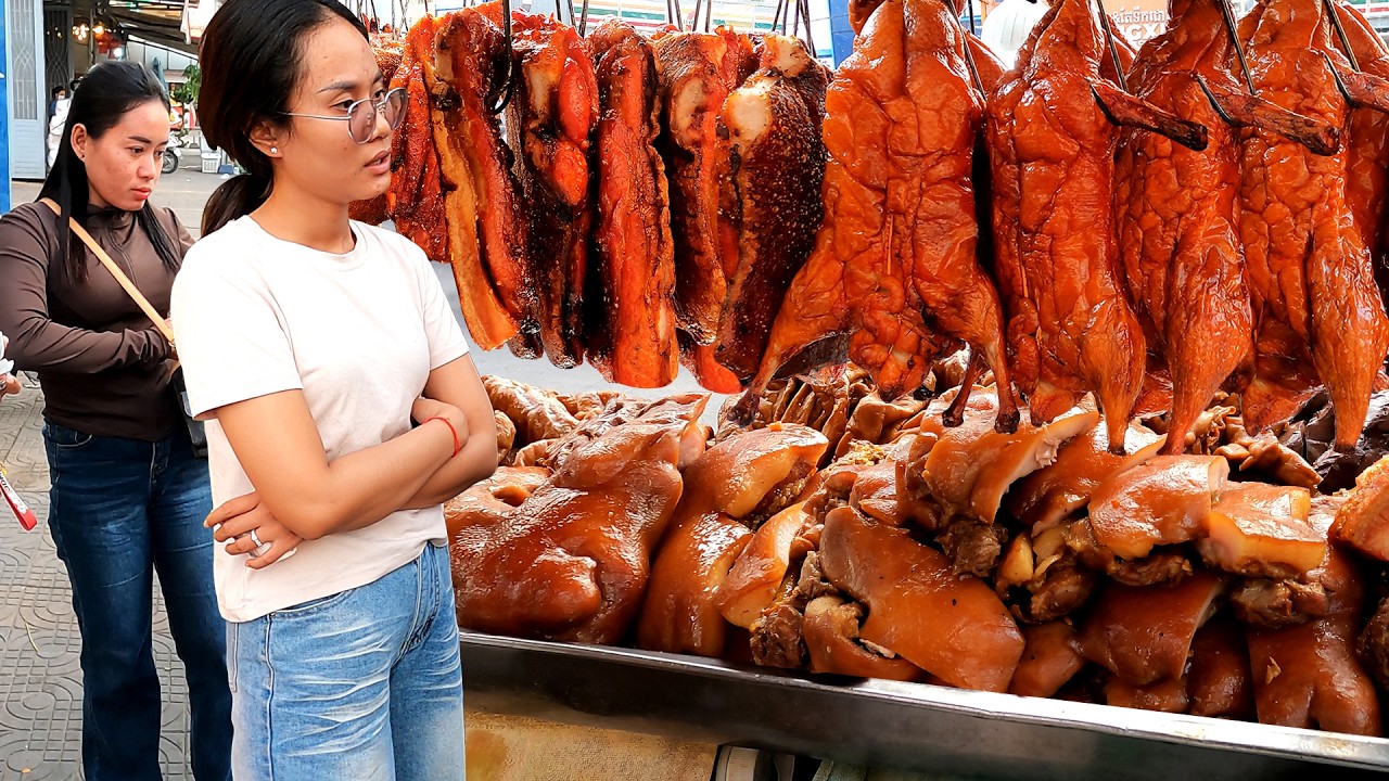 Extreme Meat Stall! 100 Kg of Meat Sold A Day! Cambodian Street Food