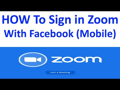 How to sign in zoom account with Facebook on mobile | Login zoom app with Facebook in mobile