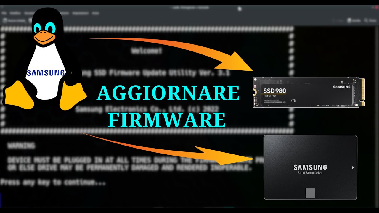 Come Aggiornare il Firmware di un SSD Samsung da Linux - YouTube