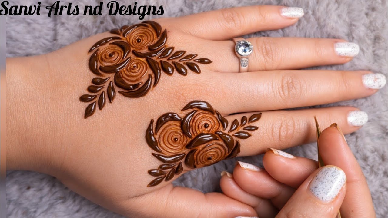Latest bold Dubai mehndi design||Dubai mehndi design back hand short||Mehndi ka design 