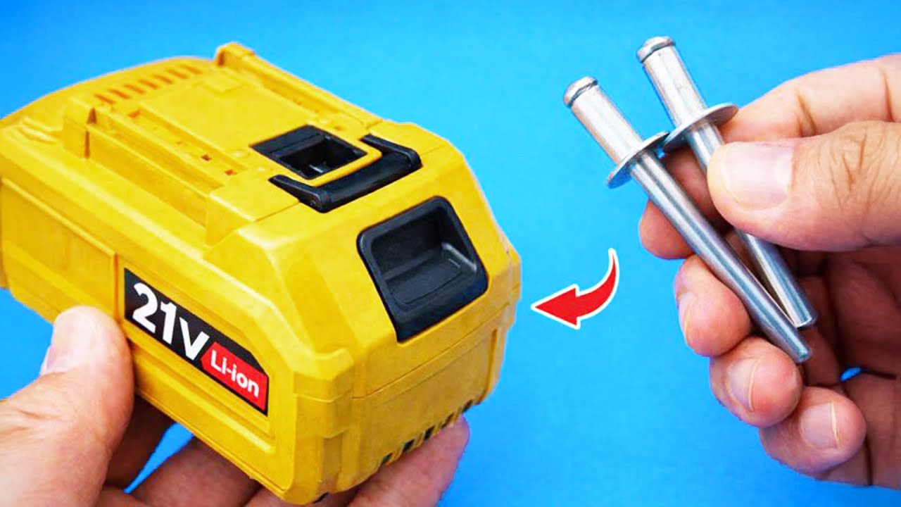 🔋 Больше никогда не покупайте аккумуляторы для дрели! Используйте заклёпку и посмотрите, что произой