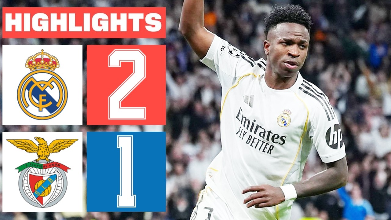 Real Madrid vs Benfica 2-1 Highlights & All Goals 2026 🔥 Vinícius Júnior Goal
