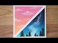 painting tutorial | Day & Night 🌞🌝 | Acrylic Painting Tutorial For Beginners #57