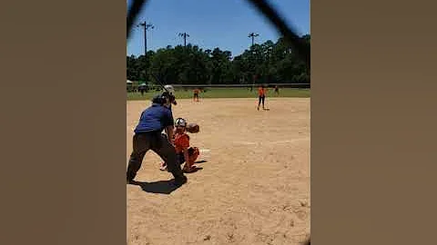 Trinnity Blatz 14u pitching at Texas Showcase Tournament