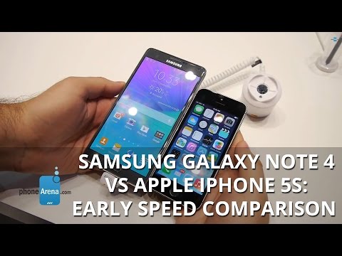 삼성 갤럭시 노트 4 vs 아이폰 5s : 초기 속도 비교