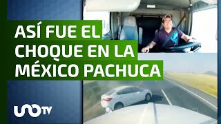 El conductor del tráiler grabó el momento del accidente.