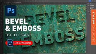 Bevel & Emboss - Layer Style in Photoshop + PSD File Demonstrated