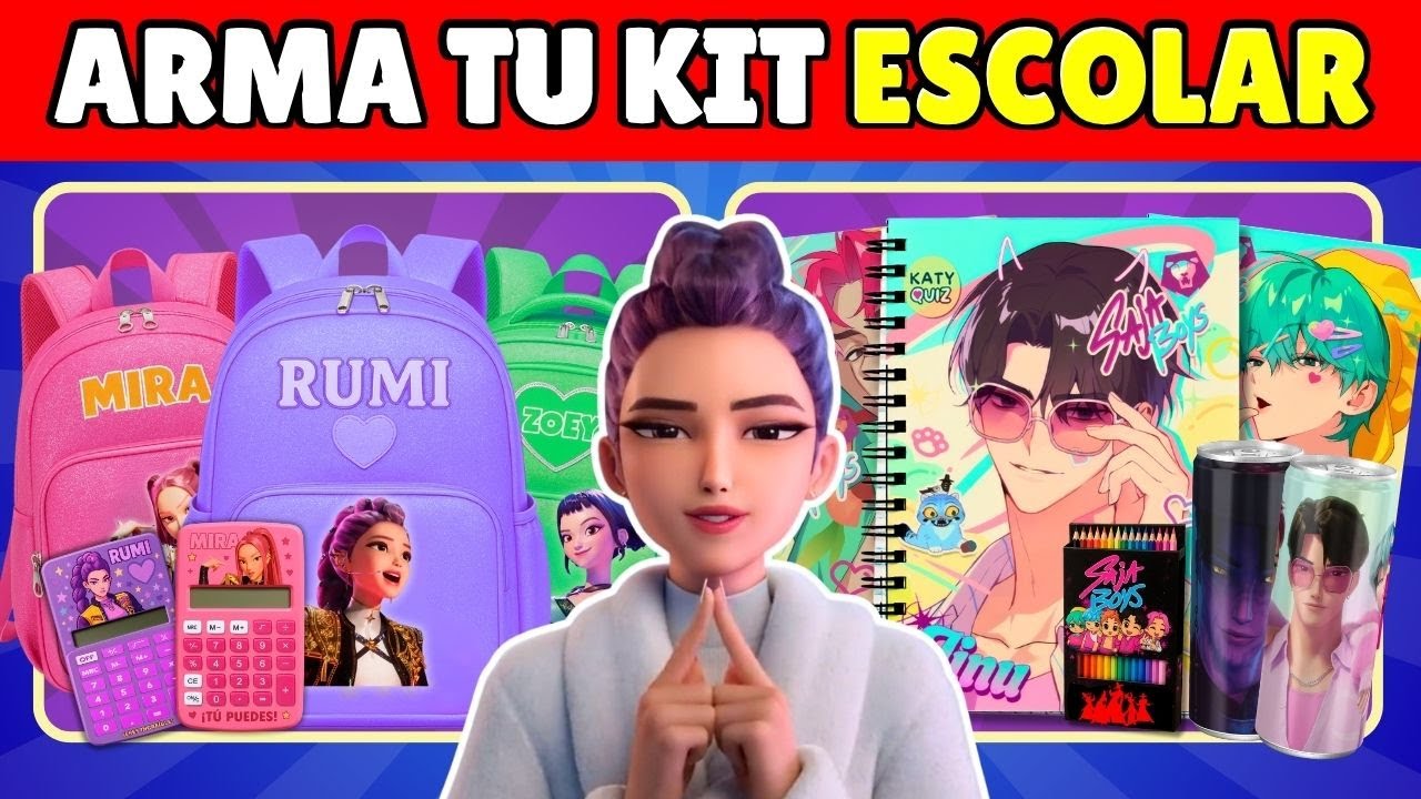 ARMA TU MATERIAL ESCOLAR 🎶LAS GUERRERAS DEL K-POP Huntrix K-Pop Demon Hunters✨❤️#huntrix #sajaboys