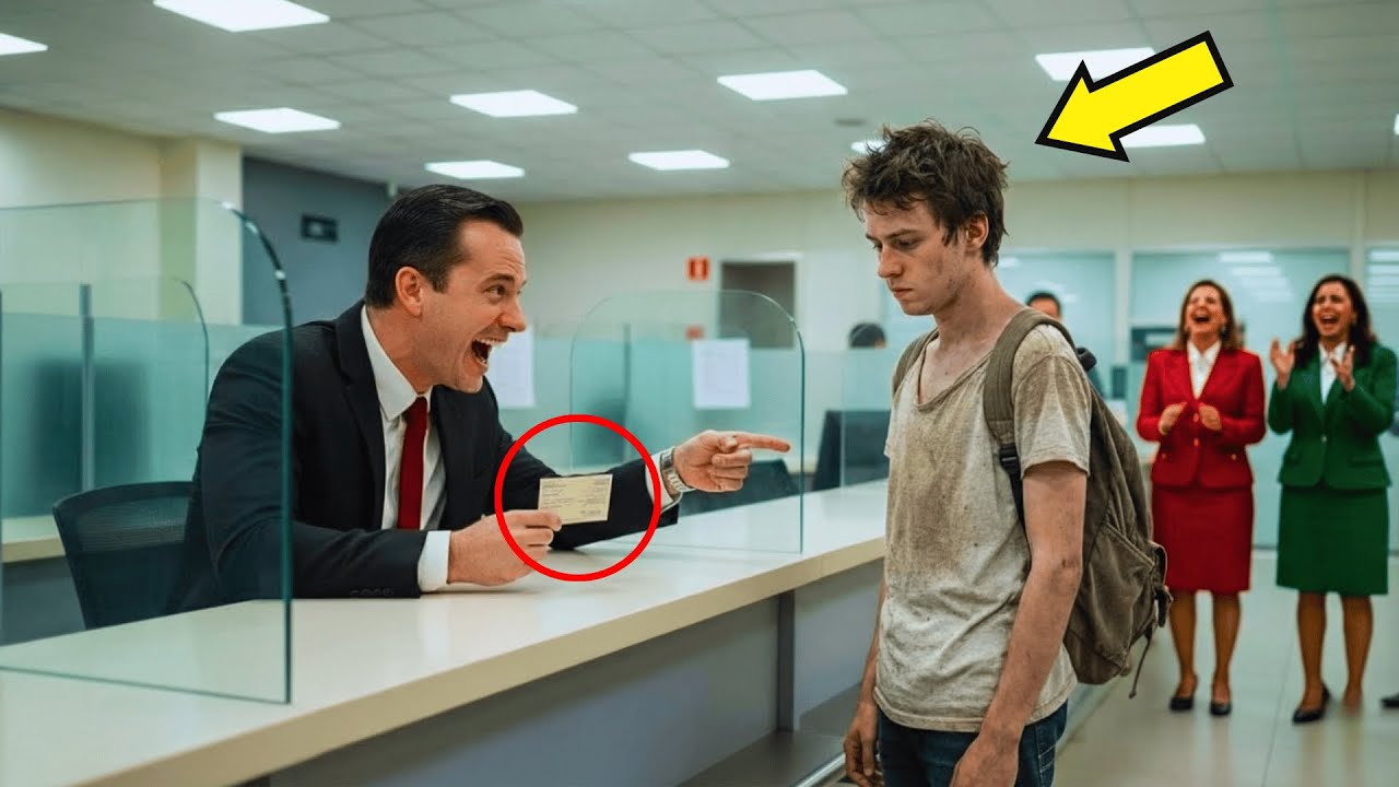 Fattig pojke gick in på banken med en check — affärsmannen skrattade… för sent insåg han vem han var