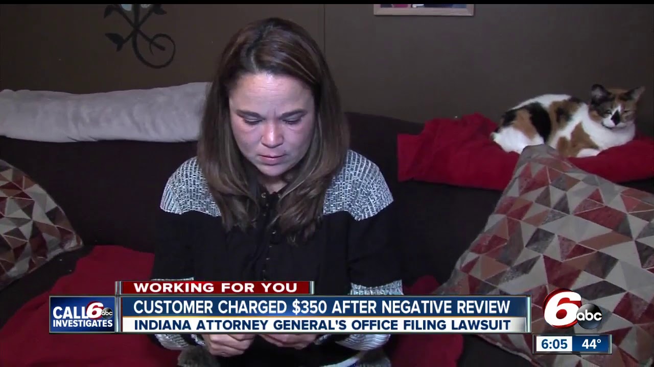 Indiana woman charged $350 for negative hotel review