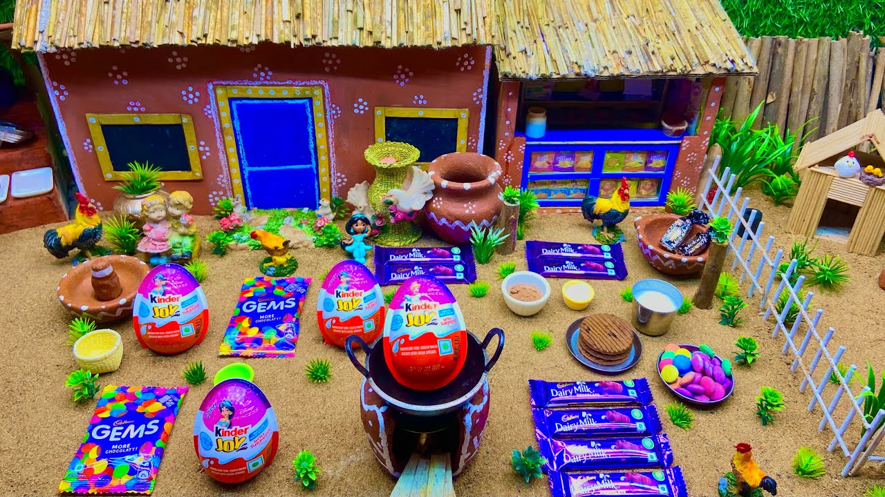 Disney Princess Kinder Joy | Mini Chocolate Brownie Cake Recipe | Kinder Joy Cake Recipe |