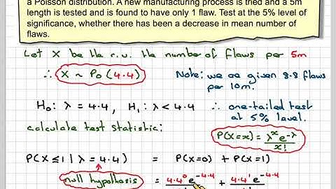 Testing the observed mean of a Poisson distribution using a calculator