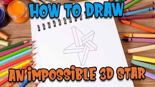 How to Draw An Impossible 3D Star Narrated Step By Step | Optical Illusion #shorts