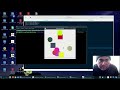 Animación de figuras que cambian su forma al chocar contra los bordes