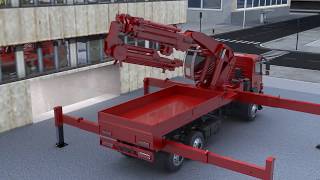Knuckle Boom Crane  Working Ability In Narrow Areas by KAPLANDIGITAL 490 views 6 years ago 20 seconds
