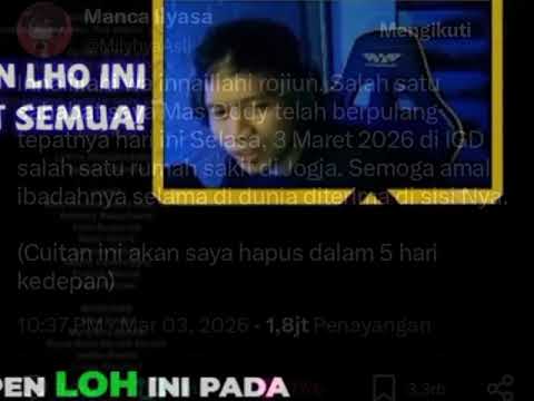 Rest in Peace Mas Oddy🥀, Makasih Udah Ngehibur Kami Selama Ini🙌 #milyhya #restinpeace #fyp #masoddy