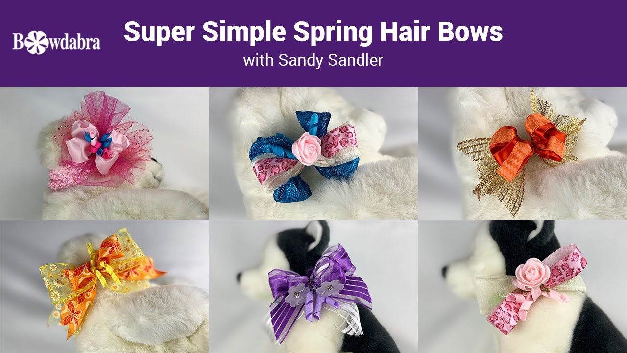 Super Simple Spring Hair Bows with Sandy Sandler - YouTube