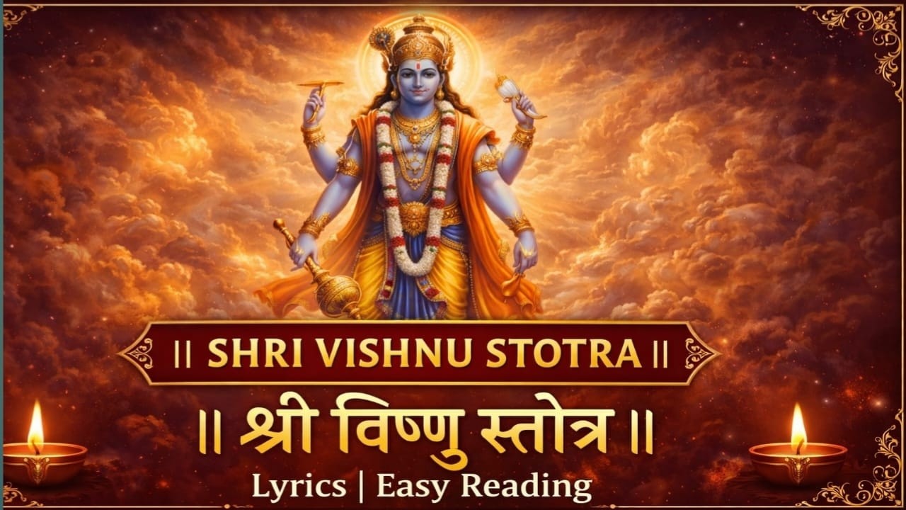 Shri Vishnu Stotra | श्री विष्णु स्तोत्र | Vishnu Stotram Lyrics | Daily Prayer | Bhajan Shrot ||🙏🙏