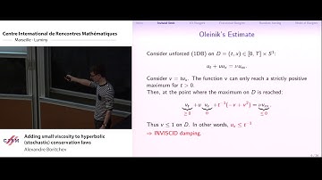 Alexandre Boritchev: Adding small viscosity to hyperbolic (stochastic) conservation laws