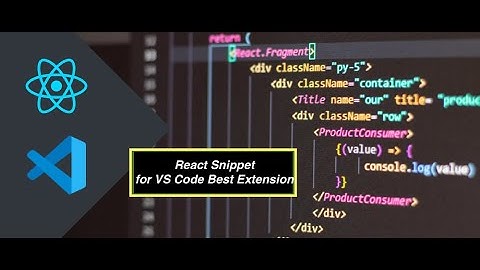 ReactJS Best VSCode Extension || Simple React Snippets