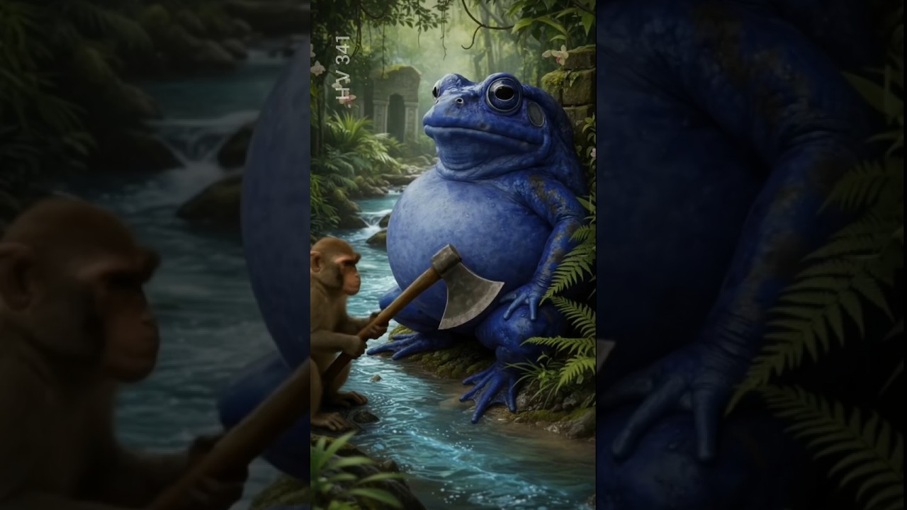 rescue monkey from giant frog 