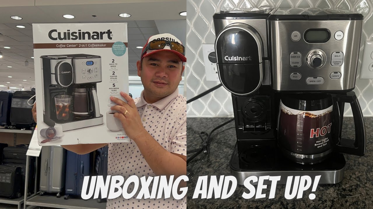 Cuisinart Coffee Maker 2 and 1 unboxing and set up Review