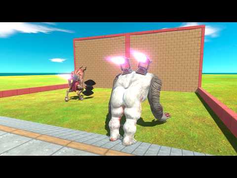 Fantasy vs Primates Race Through Blocks with Jet Engines - Animal Revolt Battle Simulator
