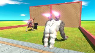Fantasy vs Primates Race Through Blocks with Jet Engines - Animal Revolt Battle Simulator screenshot 2