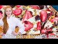 Homemade Holiday Chocolate Bark | with Freeze-Dried Strawberries & Pistachios