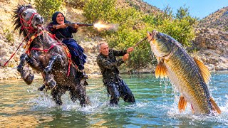 🌊😳 What Happened in the Middle of the River? Fishing, Horseback Riding, and a Sudden Accident! 😱 screenshot 1