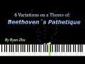 6 Variations on Beethoven´s Pathetique - Ryan Zhu | Piano Tutorial | Synthesia | How to play