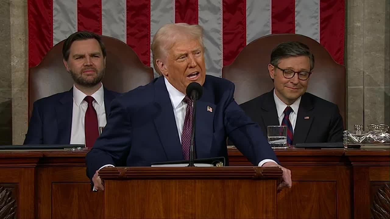 President Trump delivers address to joint session of Congress - YouTube
