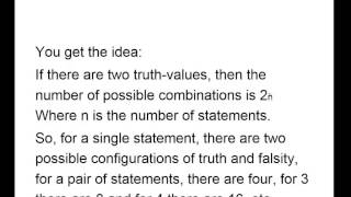 Truth Tables and Logical Operators