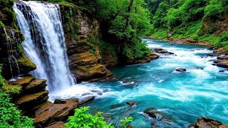 Calm River Flow And Waterfall 🌊 Gentle Sounds For Deep Sleep And Relaxation
