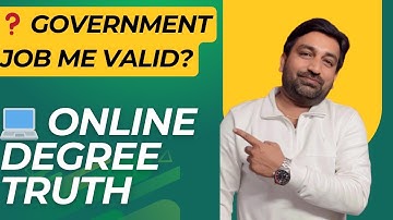Online Degree Se Govt Job Milegi? Full Truth & Rules Explained