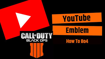 How to make a YouTube emblem on BO4
