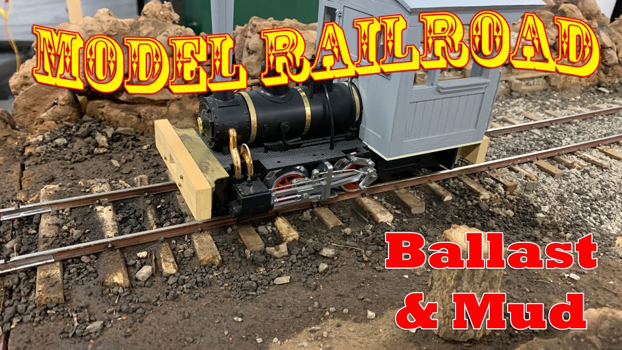 Моделирование щебня и грязи на нашей модельной лесовозной железной дороге
