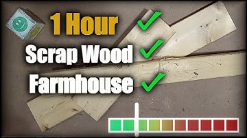 1 HOUR WOODWORKING PROJECT: Easy Farmhouse Scrap Wood Build