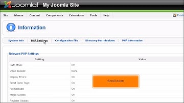 Joomla!: How to View System Information