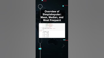 Overview of SimpleImputer: Mean, Median, and Most Frequent #ai #artificialintelligence Overview