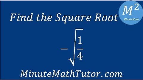 Find the Square Root:  -√(1/4)
