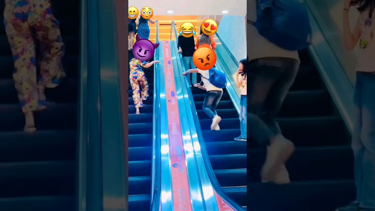 Escalator slapping prank 😜🔥