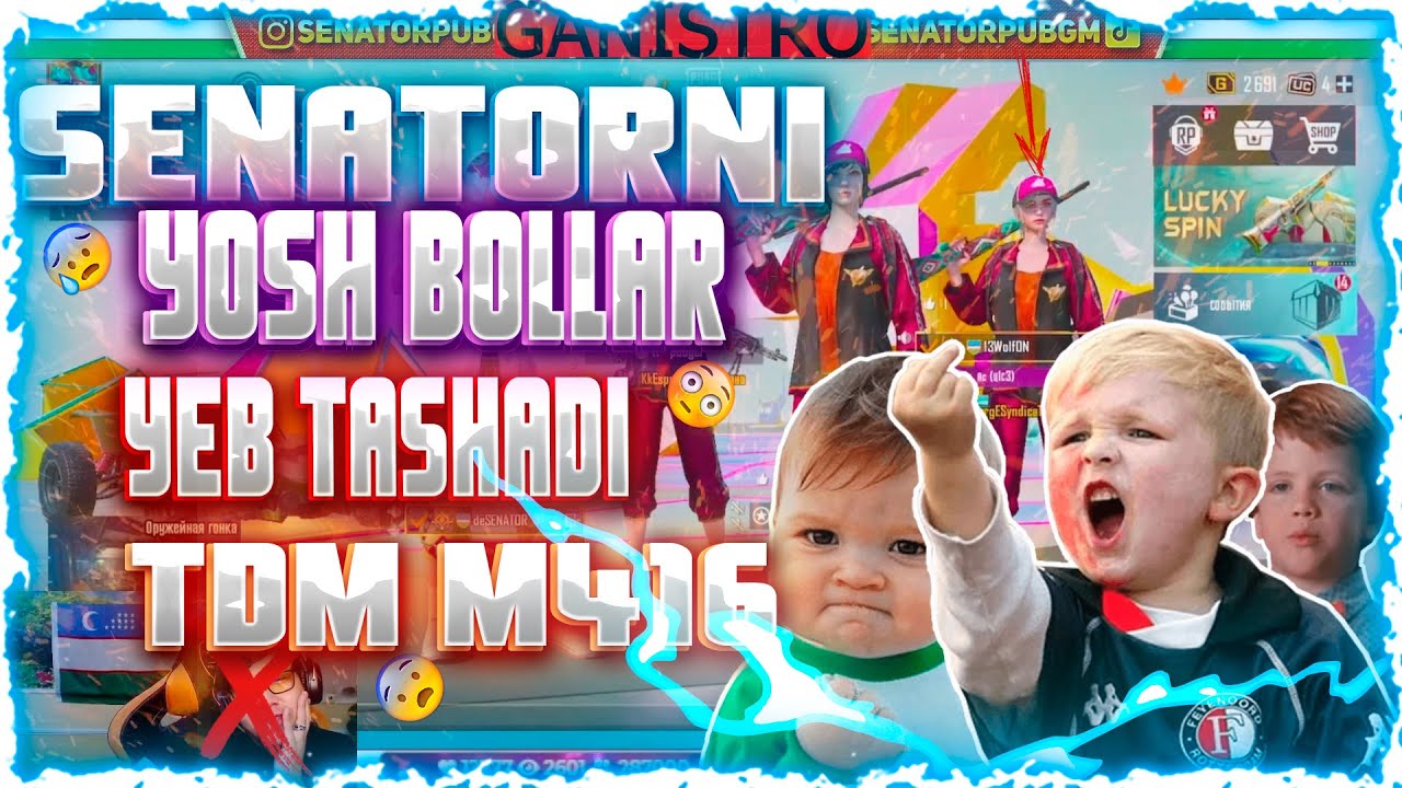 SENATOR PUBGM TDM416 YOSH BOLLAR TDMDA YUTIB ROYAL PASS YUTIB OLISHDI SENATOR SHOKDA PUBG MOBILE