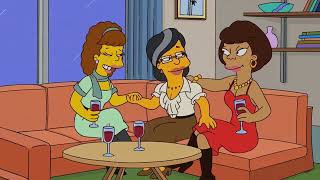 The Simpsons - Anita and Connie's passionate kissing