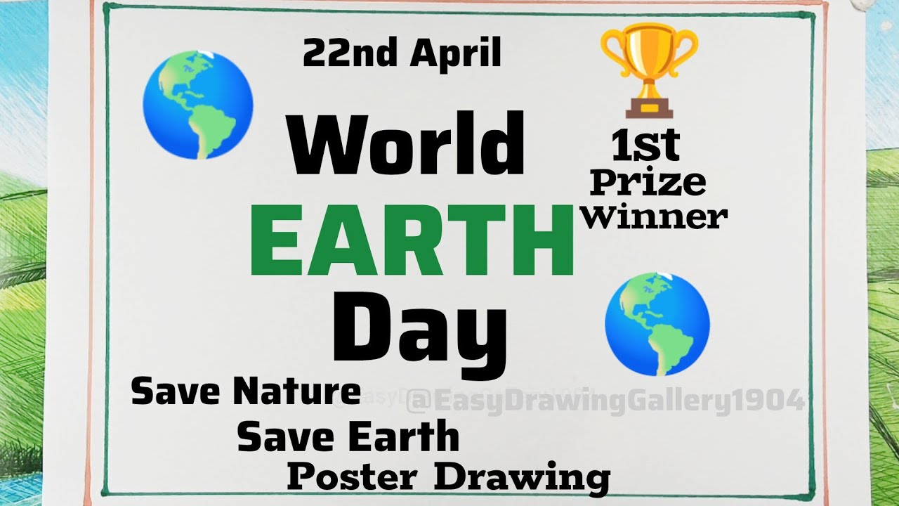 World Earth Day Poster Drawing| Save Nature save Earth poster